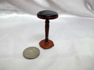 Miniature Walnut bar stool for 1/12 doll house  