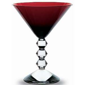  Baccarat Vega Martini, Ruby, 6 3/4 in