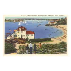  Newport Harbor, Balboa Premium Poster Print, 18x12