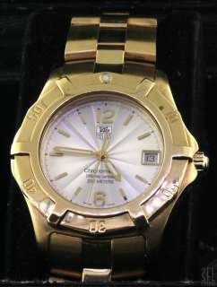 TAG HEUER WN5140 2000 HEAVY 18K GOLD AUTOMATIC MENS DIVING WATCH W 