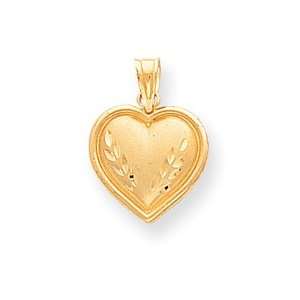   14k Heart Charm   Measures 14.6x21.2mm   JewelryWeb Jewelry
