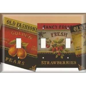  Three Switch Plate   Fruit Labels