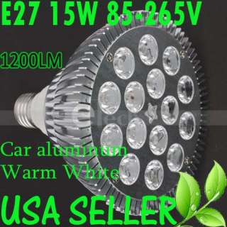   85 265V 15W Car aluminum Warm white 15LED Spotlight Lamp Bulb  