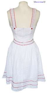 NEW LIVING DEAD SOULS WHITE & RED 50S/40S ROCKABILLY PARTY RETRO DRESS 