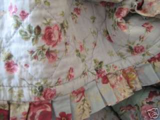 Perfect Pink Roses Shabby Country Cottage Chic Patchwork Quilt Throw 