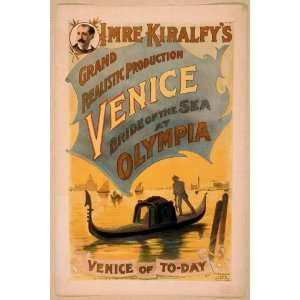 Poster Imre Kiralfys grand realistic production, Venice, bride of the 