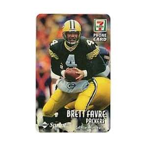 Collectible Phone Card 15m 7 Eleven 1996 NFL Football Brett Favre 