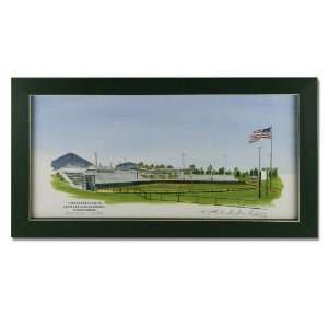  Watercolor Print Volunteer Stadium 7x14 Framed