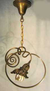   HORTA attr. CHANDELIER hanging light fixture LAMP Bronze 1900  