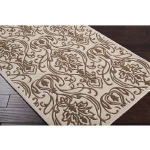  2 x 3 Bélier Echo Raw Umber Wool Area Throw Rug