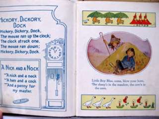 Antique Cozy Book of Mother Goose 1926 Color Illus.  