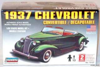 Lindberg 132 1937 Chevrolet Convertible Plastic Scale Model Kit 