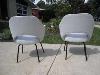 PAIR OF KNOLL SAARINEN EXECUTIVE CHAIRS CLEAN & RE UPHOLSTERED EAMES 