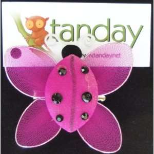   PCS) Fuschia Black Organza Ladybugs For Craft & Wedding Favor (8749