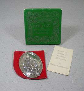 1972 TOWLE STERLING CHRISTMAS MEDALLION /2nd in Series  