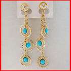 NEW TOP 18K GOLD GP OVERLAY FILLED BRASS TURQUOISE DANG