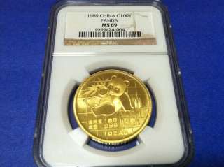 China 1989 1 oz gold panda coin  