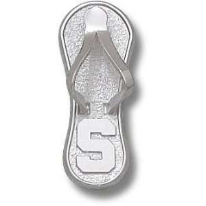 Michigan State Spartans Sterling Silver S Flip Flop 1 Pendant