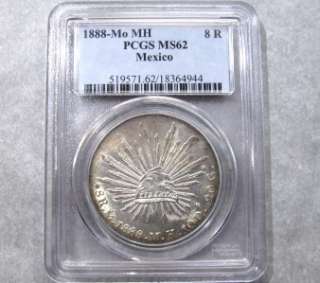 cp* Mexico 8 Reales 1888 Mo MH PCGS MS62   POP 1 only 4 finer  
