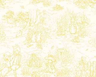 Garden Tales Yellow Toile