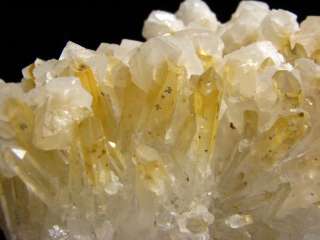 White Calcite/ Yellow Quartz Crystal Display Specimen  
