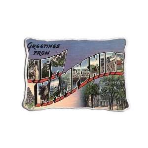  Greetings from New Hampshire Pillow   11 x 18 Pillow