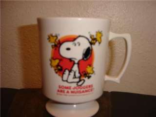 Snoopy Mug/Cup 1958 1965 Woodstock Plastic Collectible Decorative 