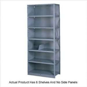  Q Line Open Shelving, 6 Shelves (Adder) Color Medium Grey 