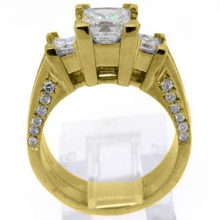 CARAT DIAMOND ENGAGEMENT RING WEDDING BAND BRIDAL SET PRINCESS 14K 