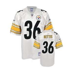  Pittsburgh Steelers Jerome Bettis White Replica Football 