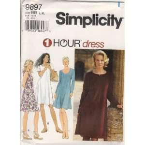  Simplicity 9897 Sewing Pattern 1 hour dress Misses Sizes L 