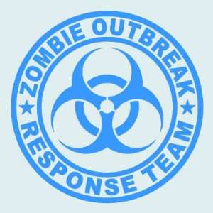  Zombie Outbreak Response Team LIGHT BLUE 5 Die Cut Vinyl 