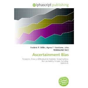  Ascertainment Bias (9786132876423) Books