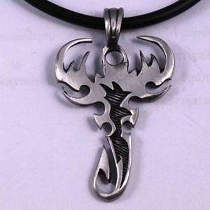 Tribal Gothic Scorpion Scorpio Pewter pendant w Choker  