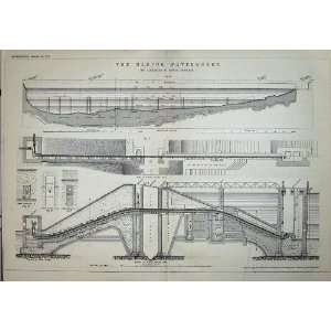    1875 Engineering Diagrams Nagpur Waterworks Binnie