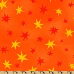  44 Wide Baby Geniuses Stars Orange Fabric By The Yard 