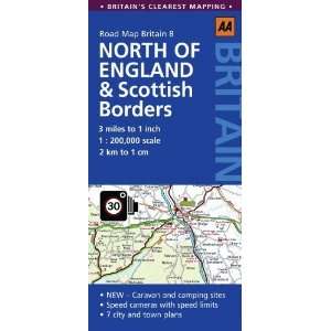  Road Map Britain North of England & Scottish Borders (Aa Road Map 