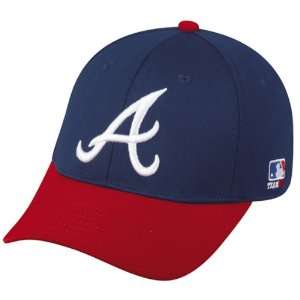 com MLB BAMBOO Flex FITTED Lg/XL Atlanta BRAVES Home Blue/RED Hat Cap 
