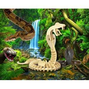    Snake   3D Jigsaw Woodcraft Kit Wooden Puzzle Toys & Games