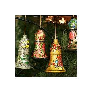  NOVICA Wood ornaments, Holiday Melody (medium, set of 4 