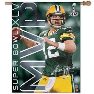  Super Bowl Vertical Flag 27x37  Aaron Rodgers Everything 