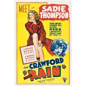  Rain (1932) 27 x 40 Movie Poster Style C