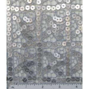  Luxury Lace Sequin Fabric Yardage By The Yard Silver 