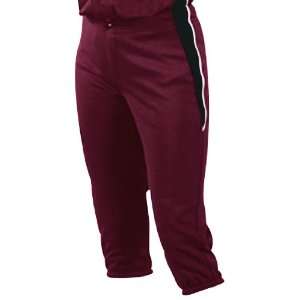   Women Girls Changeup Softball Pants 945 MAROON/BLACK/WHITE WS Sports