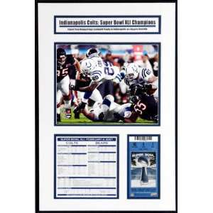  Indianapolis Colts Super Bowl XLI Ticket Frame Jr 