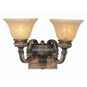  Marbled Feathered 2 Light Sconce