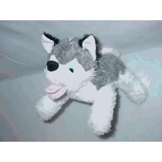  Paw Paw Pet Products ML0027 Med Lg Grey Wolf Plush Dog Toy 