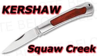 Kershaw Squaw Creek ROSEWOOD Lockback Folder Plain 2150  