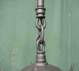 1920 COUNTRY FRENCH CHANDELIER ~ HAMMERED IRON ~ READY TO INSTALL 