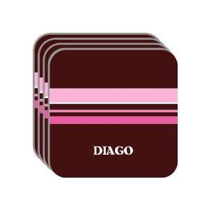 Personal Name Gift   DIAGO Set of 4 Mini Mousepad Coasters (pink 